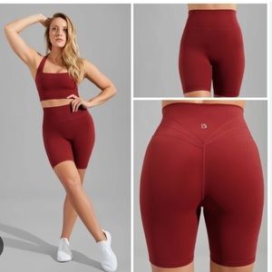 BuffBunny Vineyard Red Legacy Biker Shorts
